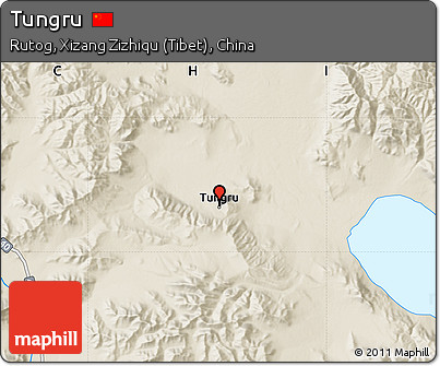 Shaded Relief Map of Tungru