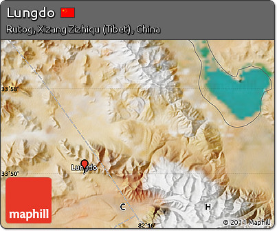 Satellite Map of Lungdo