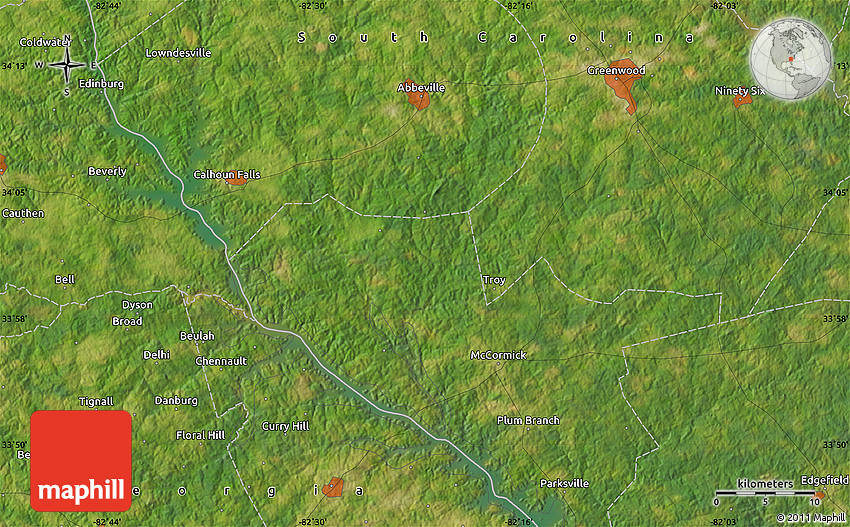 Satellite Map of Danburg