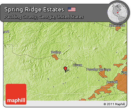 Physical 3D Map of Spring Ridge Estates