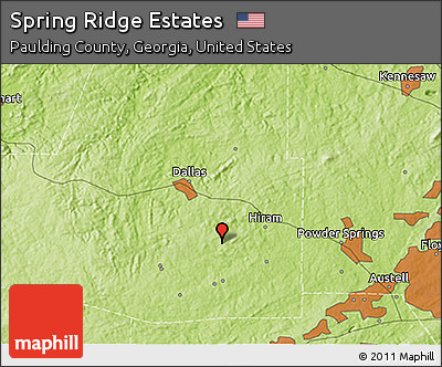 Physical 3D Map of Spring Ridge Estates