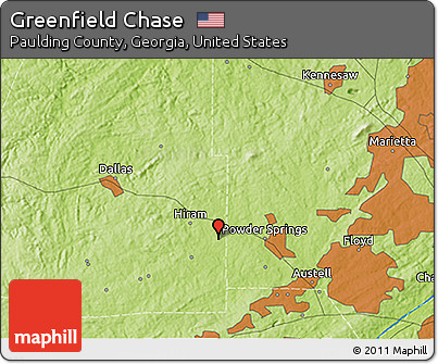 Physical 3D Map of Greenfield Chase