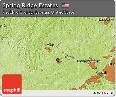 Physical 3D Map of Spring Ridge Estates