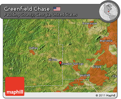 Satellite 3D Map of Greenfield Chase