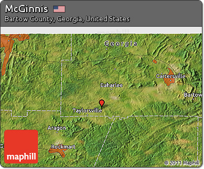 Satellite 3D Map of McGinnis