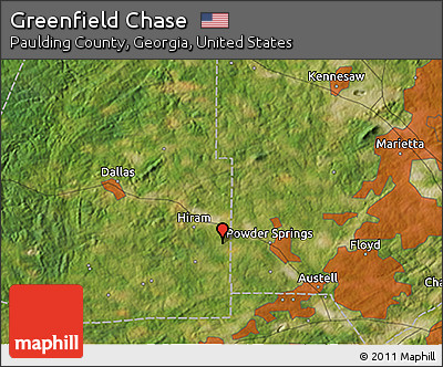 Satellite 3D Map of Greenfield Chase