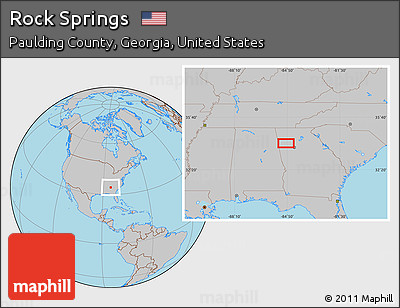 Gray Location Map of Rock Springs