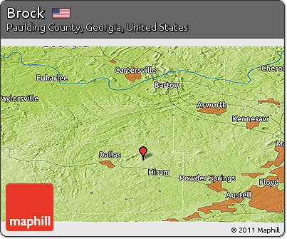 Physical Panoramic Map of Brock