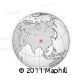Outline Map of the Area around 34° 0' 57" N, 93° 34' 29" E, rectangular outline