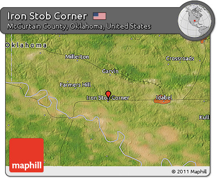 Satellite 3D Map of Iron Stob Corner