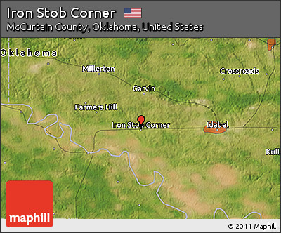 Satellite 3D Map of Iron Stob Corner