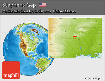 Physical Location Map of Stephens Gap