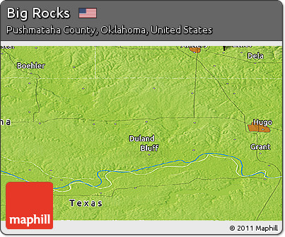 Physical Panoramic Map of Big Rocks