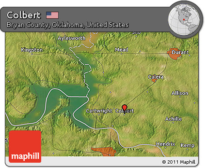Satellite 3D Map of Colbert