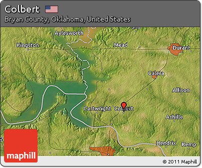 Satellite 3D Map of Colbert