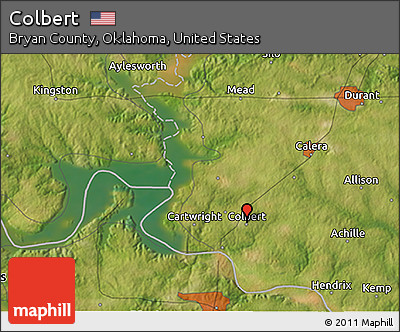 Satellite 3D Map of Colbert