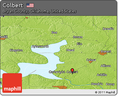 Physical Panoramic Map of Colbert