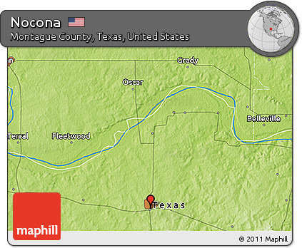 Physical 3D Map of Nocona