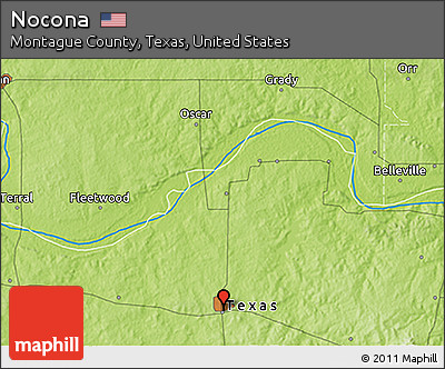 Physical 3D Map of Nocona