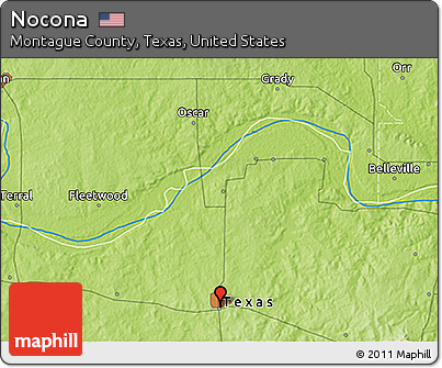 Physical 3D Map of Nocona