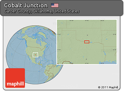 Savanna Style Location Map of Cobalt Junction, hill shading