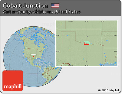 Savanna Style Location Map of Cobalt Junction, hill shading