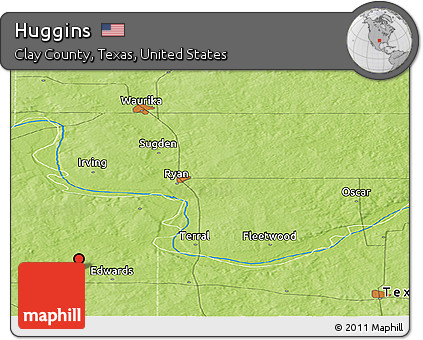 Physical Panoramic Map of Huggins