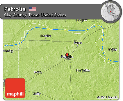 Physical 3D Map of Petrolia
