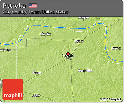Physical 3D Map of Petrolia