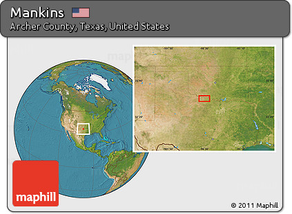 Satellite Location Map of Mankins