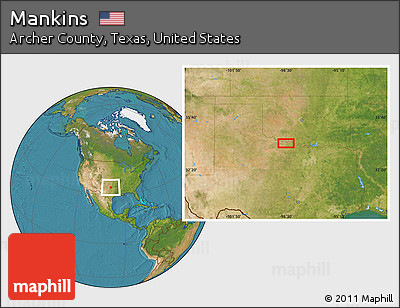 Satellite Location Map of Mankins
