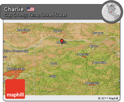 Satellite Panoramic Map of Charlie