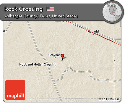 Shaded Relief 3D Map of Rock Crossing