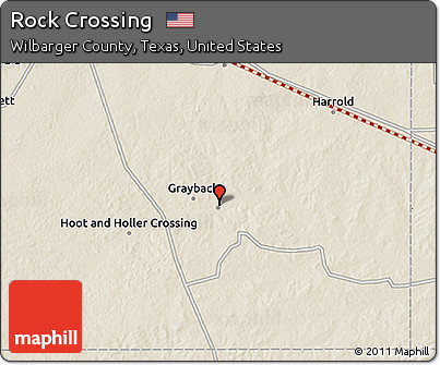 Shaded Relief 3D Map of Rock Crossing