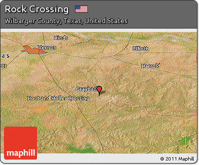 Satellite Panoramic Map of Rock Crossing