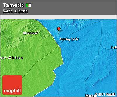 Political 3D Map of Tametit
