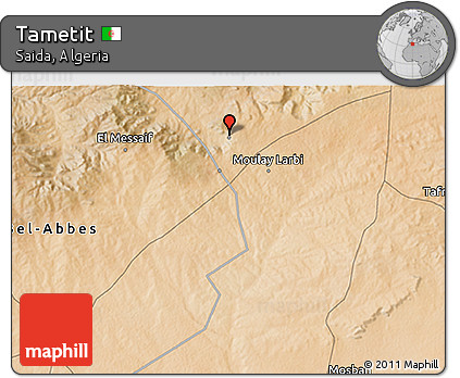 Satellite 3D Map of Tametit
