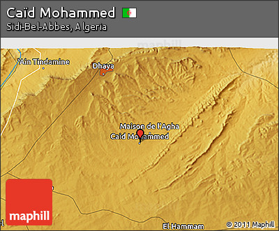 Physical 3D Map of Caïd Mohammed