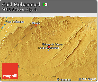 Physical 3D Map of Caïd Mohammed