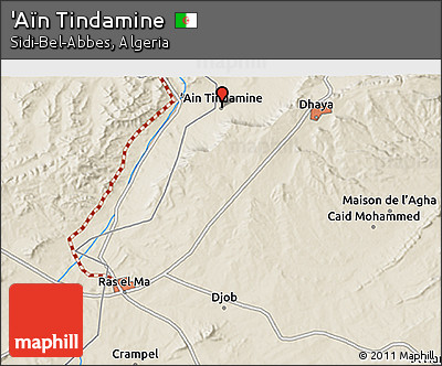 Shaded Relief 3D Map of 'Aïn Tindamine