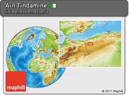 Physical Location Map of 'Aïn Tindamine