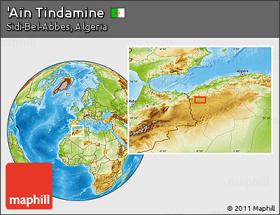 Physical Location Map of 'Aïn Tindamine