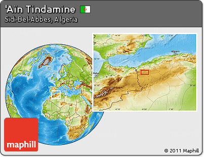 Physical Location Map of 'Aïn Tindamine