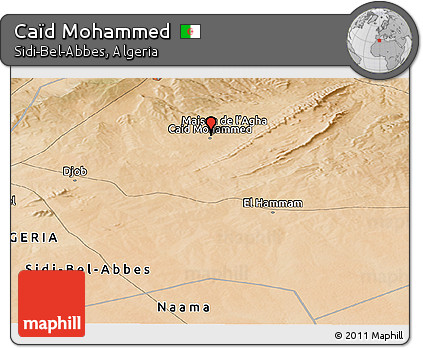 Satellite Panoramic Map of Caïd Mohammed