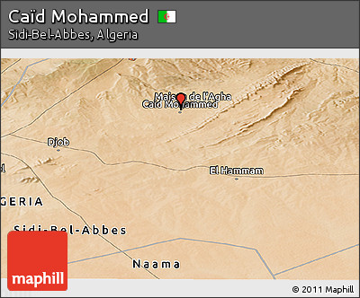 Satellite Panoramic Map of Caïd Mohammed