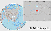 Gray Location Map of the area around 34° 28' 56" N, 100° 22' 30" E