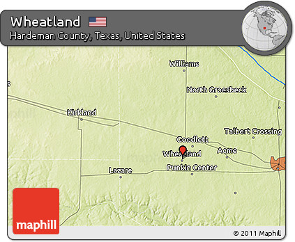 Physical 3D Map of Wheatland