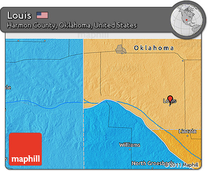 Political 3D Map of Louis