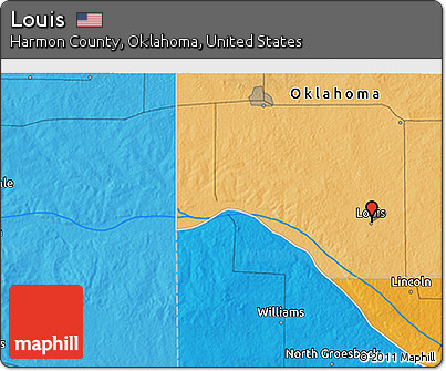 Political 3D Map of Louis