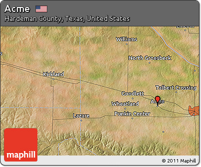 Satellite 3D Map of Acme